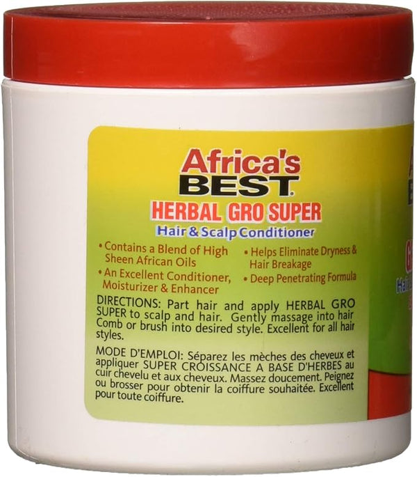 Africas Best Herbal Gro Super Conditioner 149g - Afro Hair Boutique