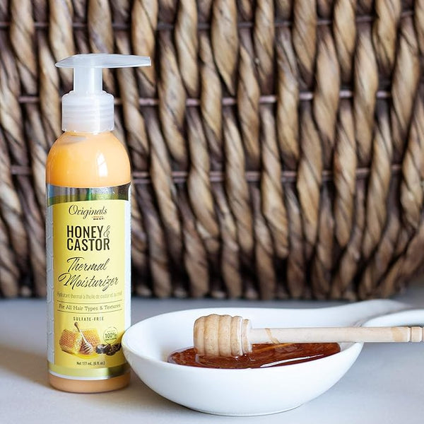 AFRICA'S BEST ORIGINALS HONEY & CASTOR THERMAL MOISTURISER 177ML - Afro Hair Boutique