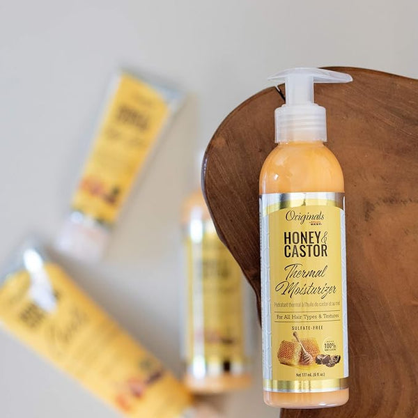 AFRICA'S BEST ORIGINALS HONEY & CASTOR THERMAL MOISTURISER 177ML - Afro Hair Boutique