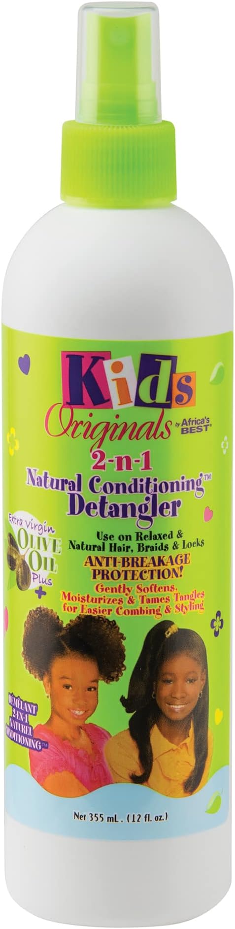 Africa's Best Kids Organics 2 in 1 Organic Conditioning Detangler 355ml - Afro Hair Boutique