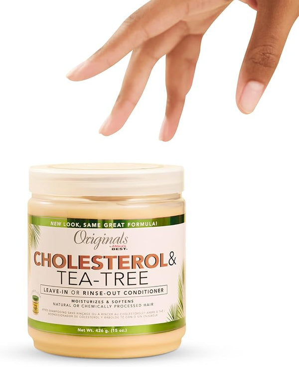 Africa's Best Originals Cholesterol & Tea Tree Oil Leave In Conditioner 426g - Afro Hair Boutique