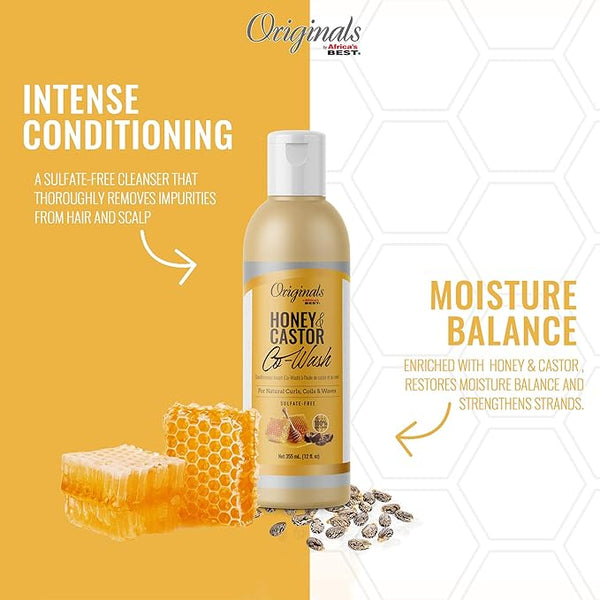 Africa's Best Originals Honey and Castor Co-Wash 355ml - Afro Hair Boutique