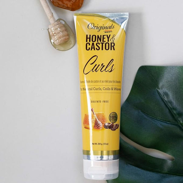 Africas Best Originals Honey And Castor Curls Cream 284g - Afro Hair Boutique