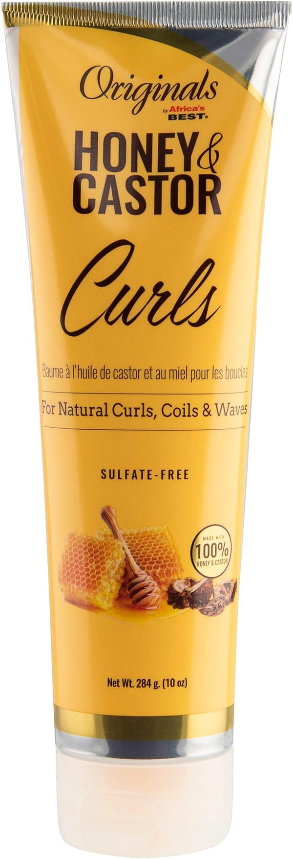 Africas Best Originals Honey And Castor Curls Cream 284g - Afro Hair Boutique