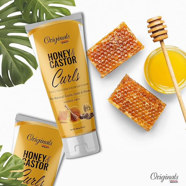 Africas Best Originals Honey And Castor Curls Cream 284g - Afro Hair Boutique