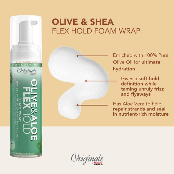 Africa's Best Originals Olive And Aloe Soft Shine Flex Hold 251ml - Afro Hair Boutique