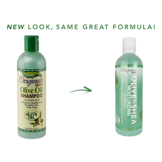 Africas Best Originals Olive Oil And Shea Moisturizing Shampoo 355ml - Afro Hair Boutique