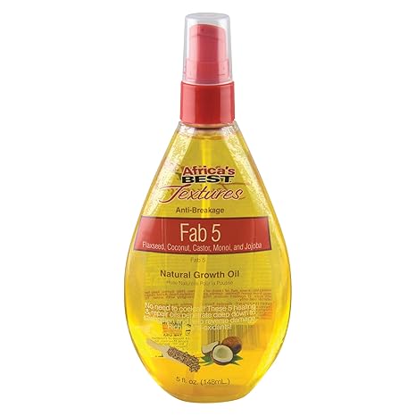 Africas Best Textures Fab 5 Natural Growth Oil 148ml - Afro Hair Boutique