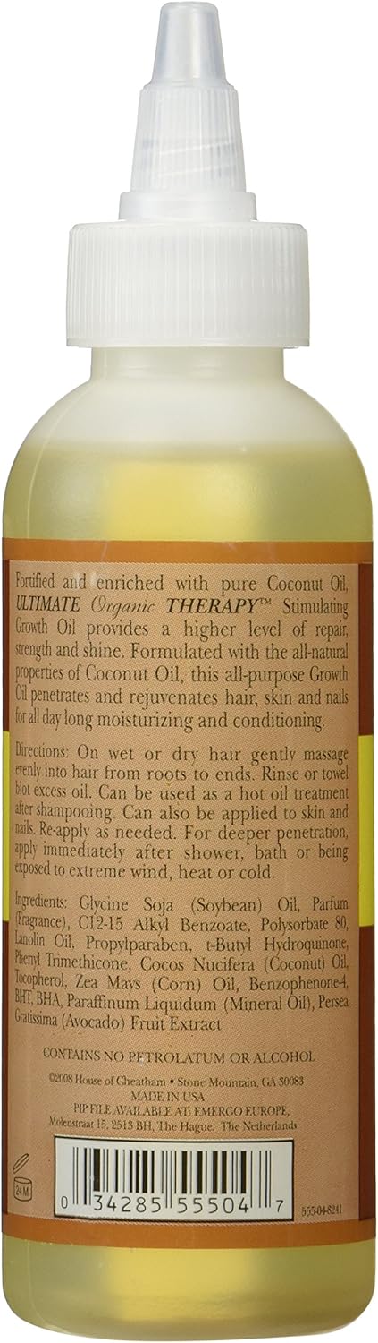 Africas Best Ultimate Organics Coconut Oil Stimulating Growth Oil 118ml - Afro Hair Boutique