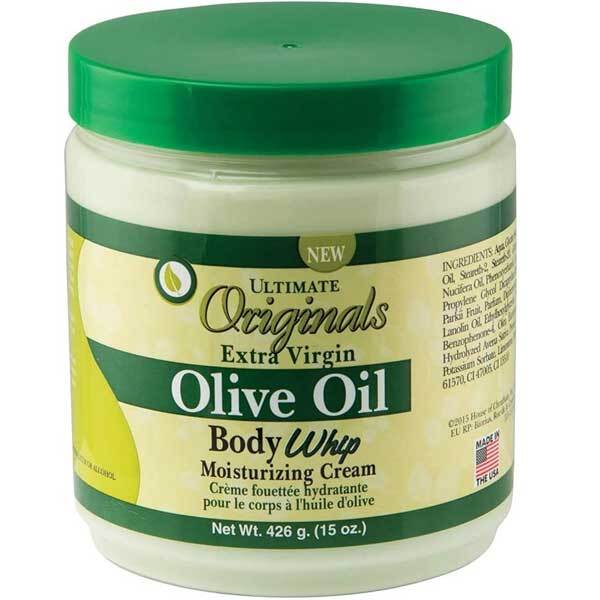 Africas Best Ultimate Organics Olive Oil Body Whip Moisturising Cream 426g - Afro Hair Boutique