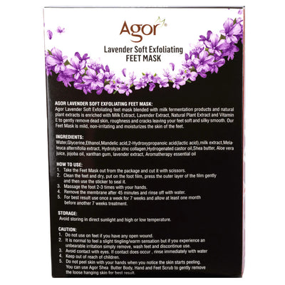 Agor Lavender Soft Exfoliating Feet Mask