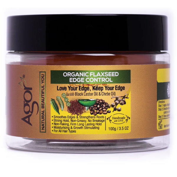 Agor Organic Flaxseed Edge Control 100g - Afro Hair Boutique