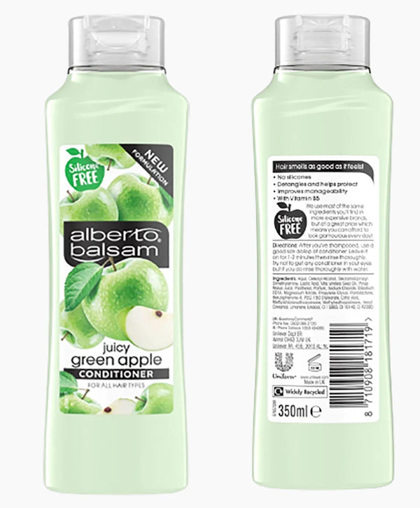 Alberto Balsam Juicy Green Apple Refreshing Conditioner 350ml - Afro Hair Boutique