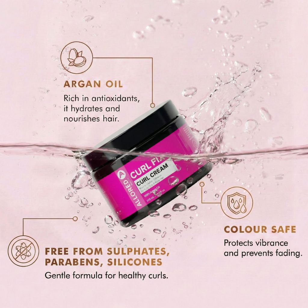 Allored Beauty  Curl Fix Curl Cream With Argan Oil