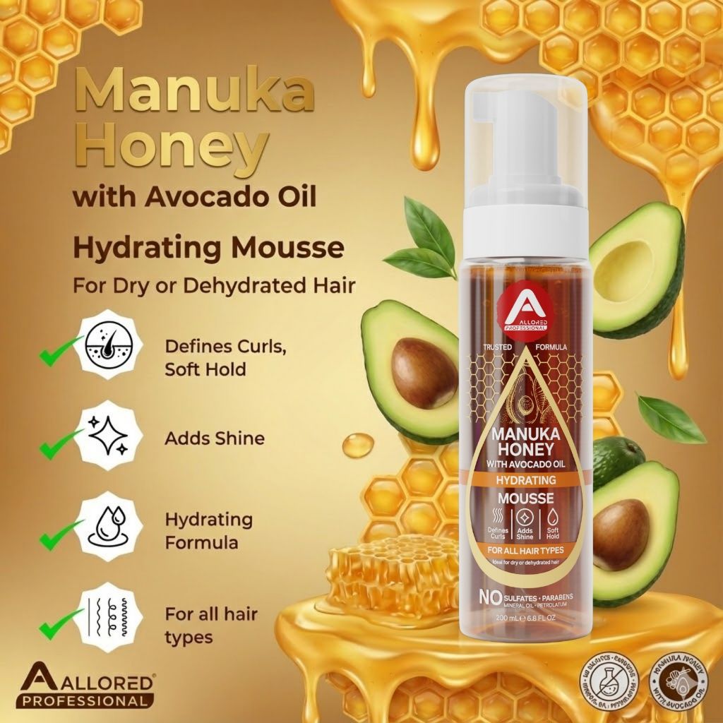 Allored Beauty  Manuka Honey With Avocado Oil Hydrating Mousse
