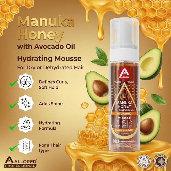 Allored Beauty  Manuka Honey With Avocado Oil Hydrating Mousse