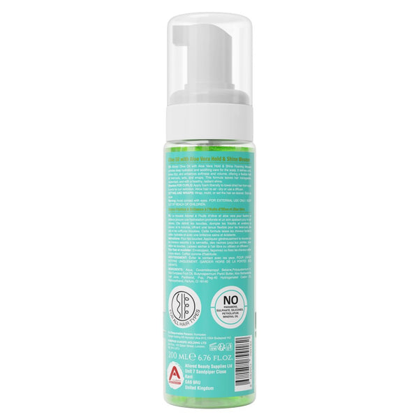 Allored Beauty  Olive Oil With Aloe Vera Hold And Shine Foaming Mousse