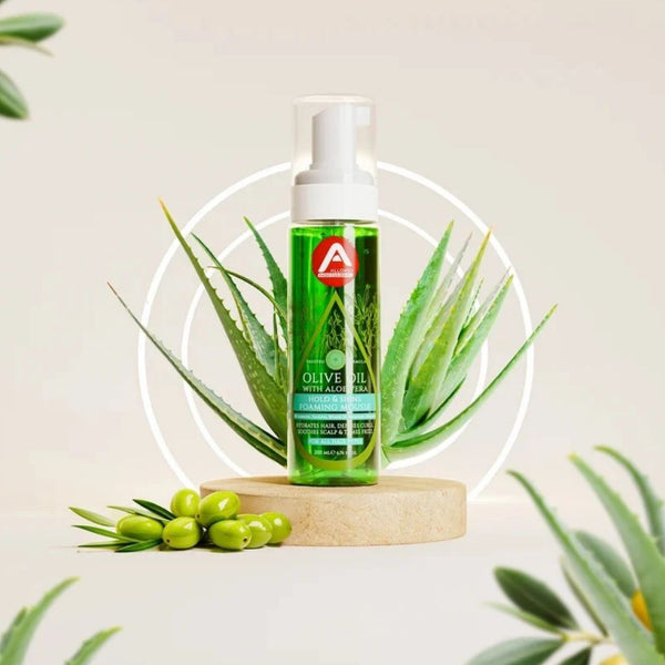 Allored Beauty  Olive Oil With Aloe Vera Hold And Shine Foaming Mousse