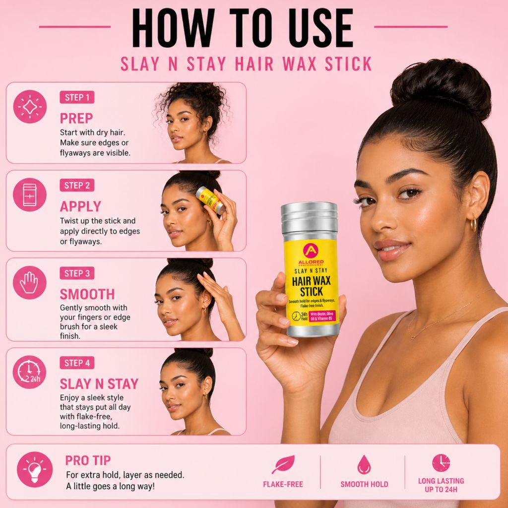 Allored Beauty  Slay N Stay 24H Hold Hair Wax Stick