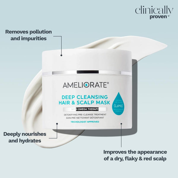 AMELIORATE Deep Cleansing Hair and Scalp Mask with Omega Therapy 225ml - Afro Hair Boutique