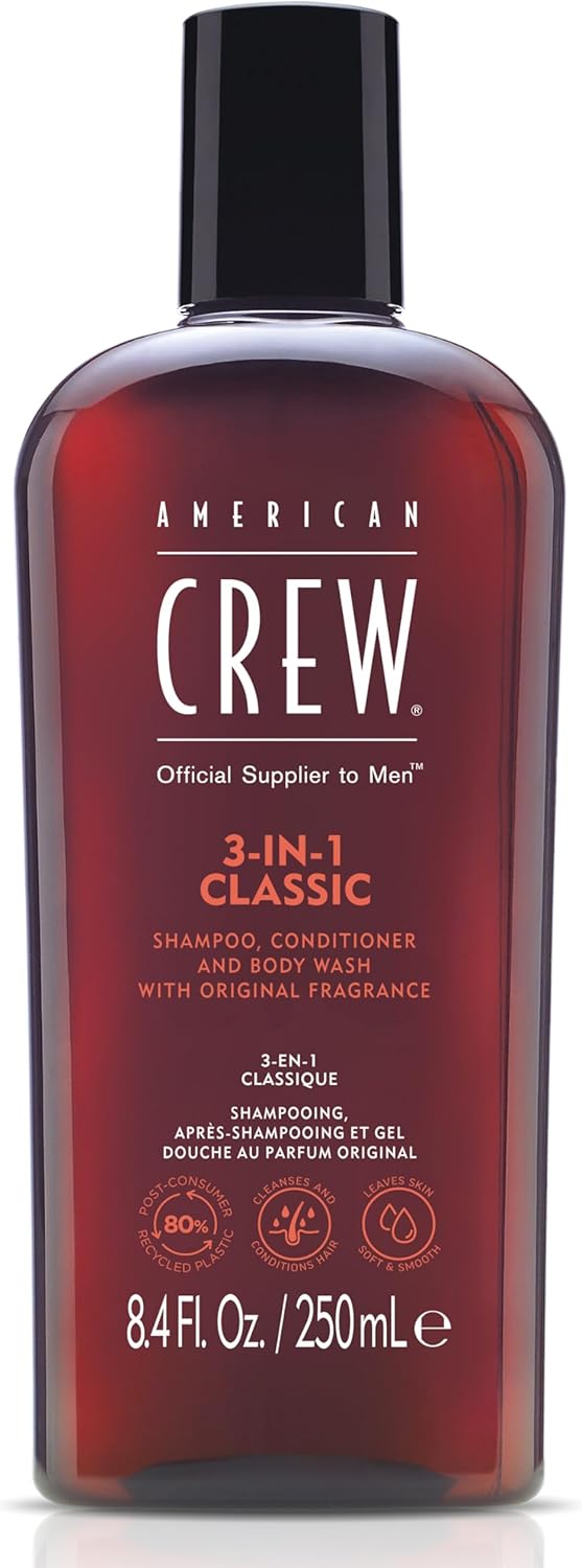 American Crew 3 In 1 Classic Men Shampoo Conditioner And Body Wash 250ml / 450ml - Afro Hair Boutique