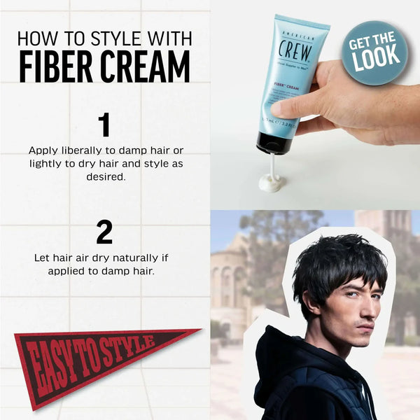 American Crew Fiber Cream with Medium Hold & Shine 100ml - Afro Hair Boutique