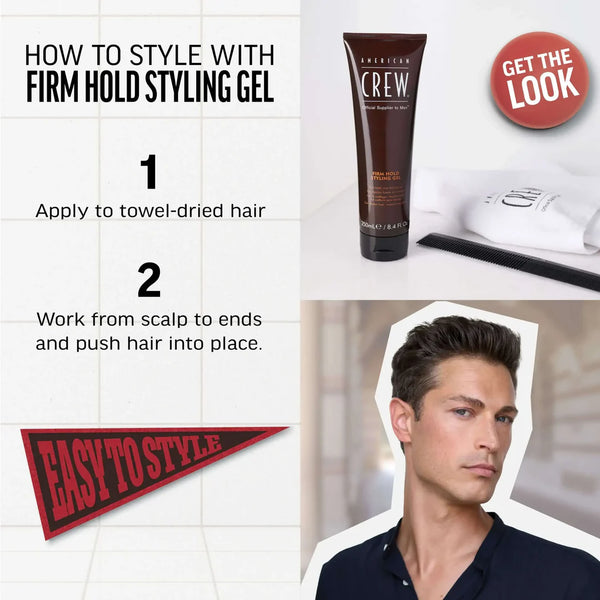 American Crew Firm Hold Styling Gel 250ml / 1000ml - Afro Hair Boutique
