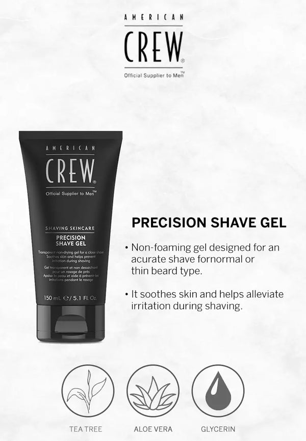 American Crew Shaving Skincare Precision Shave Gel 150ml / 450ml - Afro Hair Boutique