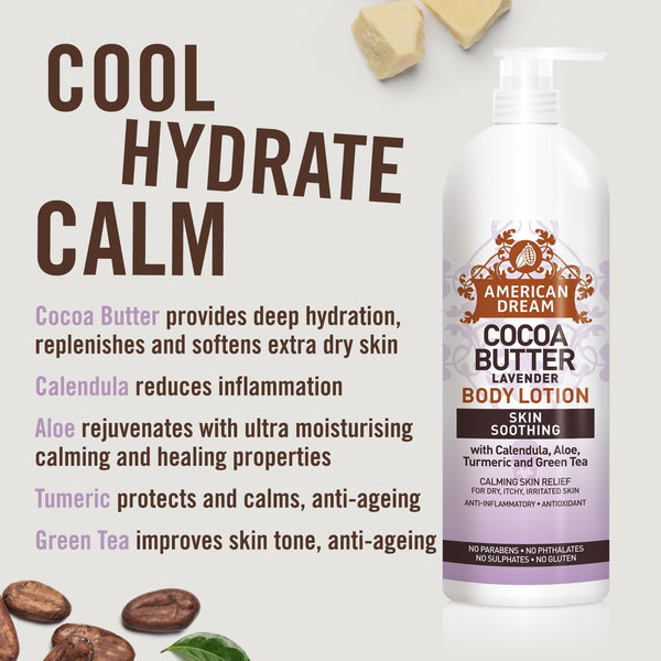 American Dream Cocoa Butter Body Lotion Lavender 473ml - Afro Hair Boutique