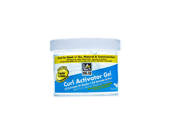 Ampro Long Aid Curl Activator Gel With Aloe Vera Regular Formula 284g - Afro Hair Boutique