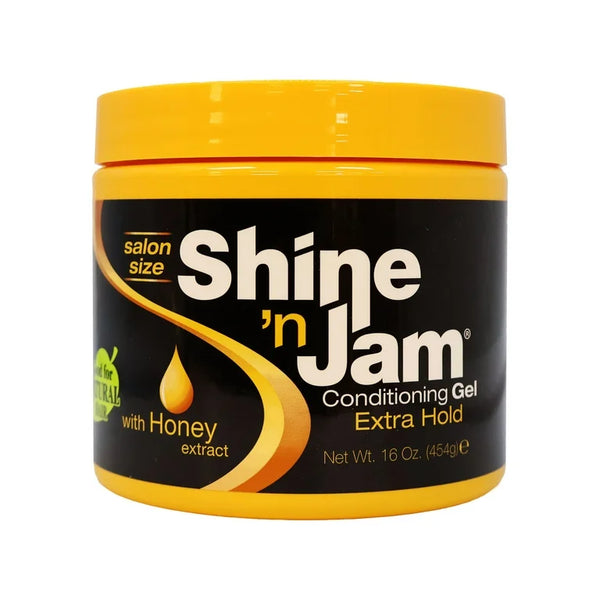 Ampro Shine N Jam Conditioning Gel Extra Hold With Honey Extract 227g-454g - Afro Hair Boutique