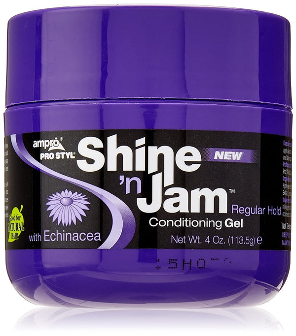Ampro Shine N Jam Conditioning Gel Regular Hold With Echinacea 113g / 226g - Afro Hair Boutique