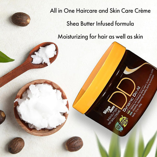 Ampro Shine N Jam Dynamic Do All Shea Butter Hair Skin Creme 85g / 340g - Afro Hair Boutique