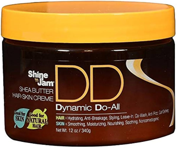 Ampro Shine N Jam Dynamic Do All Shea Butter Hair Skin Creme 85g / 340g - Afro Hair Boutique