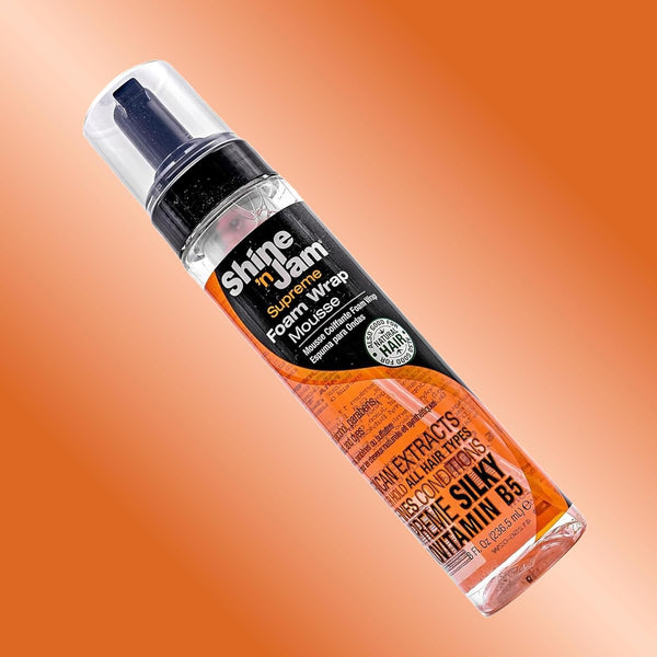Ampro Shine N Jam Supreme Foam Wrap Mousse With Provitamin B5 236.5ml - Afro Hair Boutique