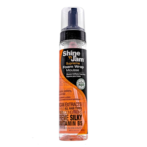 Ampro Shine N Jam Supreme Foam Wrap Mousse With Provitamin B5 236.5ml - Afro Hair Boutique