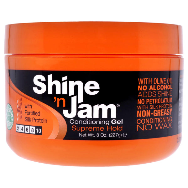 Ampro Shine N Jam Supreme Hold Conditioning Gel Supreme Hold w Silk Protein 227g - Afro Hair Boutique