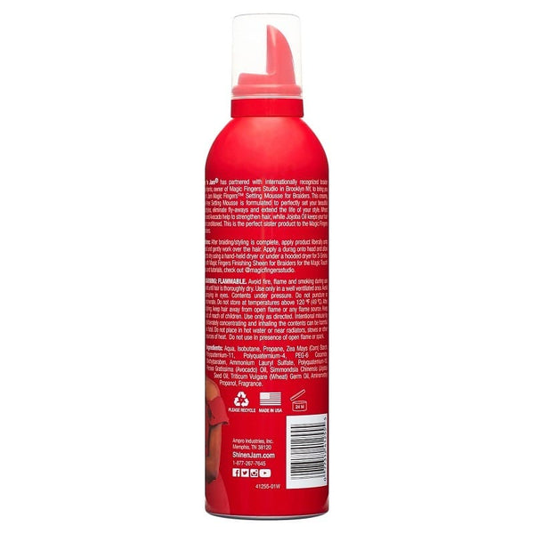 Ampro Shine n Jam Magic Fingers Setting Foam Mousse for Braiders Firm Hold 354ml - Afro Hair Boutique