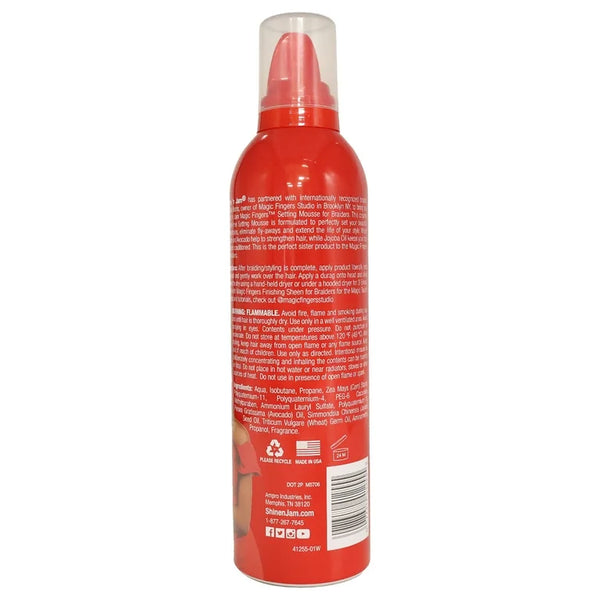 Ampro Shine n Jam Magic Fingers Setting Foam Mousse for Braiders Firm Hold 354ml - Afro Hair Boutique