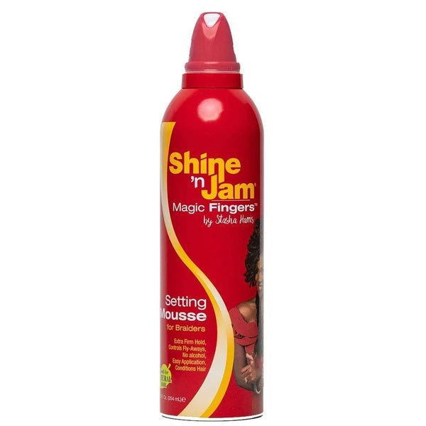Ampro Shine n Jam Magic Fingers Setting Foam Mousse for Braiders Firm Hold 354ml - Afro Hair Boutique