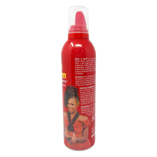 Ampro Shine n Jam Magic Fingers Setting Foam Mousse for Braiders Firm Hold 354ml - Afro Hair Boutique