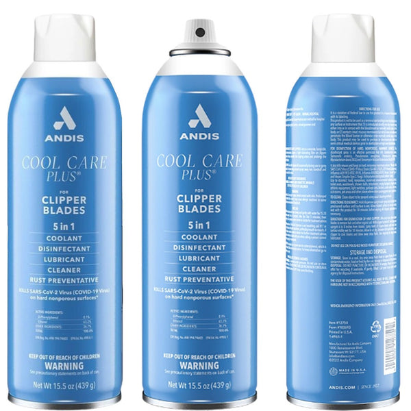 Andis Cool Care Plus Cleaner Spray For Clipper Blades Trimmer - 5 in 1 Formula