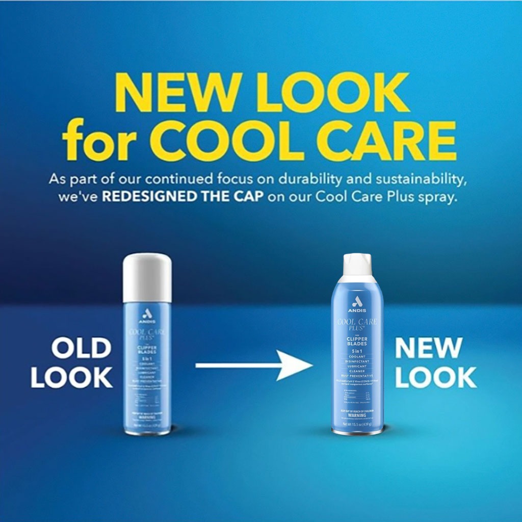 Andis Cool Care Plus Cleaner Spray For Clipper Blades Trimmer - 5 in 1 Formula