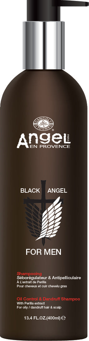 Angel En Provence Black Angel For Men Oil Control And Dandruff Shampoo 400ml - Afro Hair Boutique
