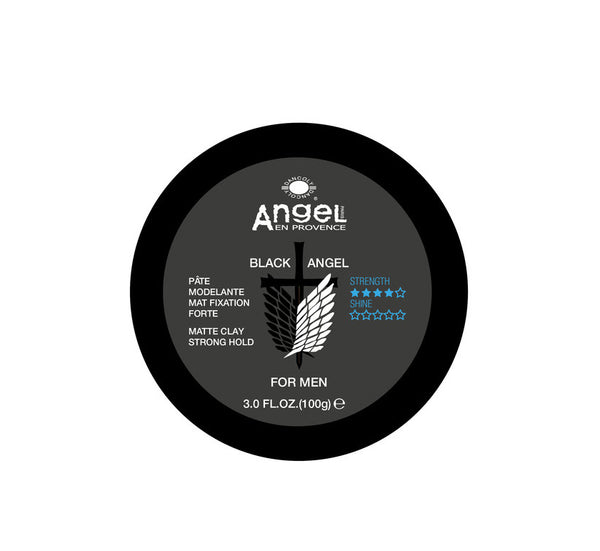 Angel En Provence Black Angel For Men Strong Hold Matte Clay 100g - Afro Hair Boutique