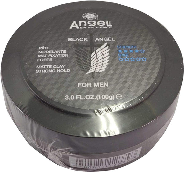 Angel En Provence Black Angel For Men Strong Hold Matte Clay 100g - Afro Hair Boutique