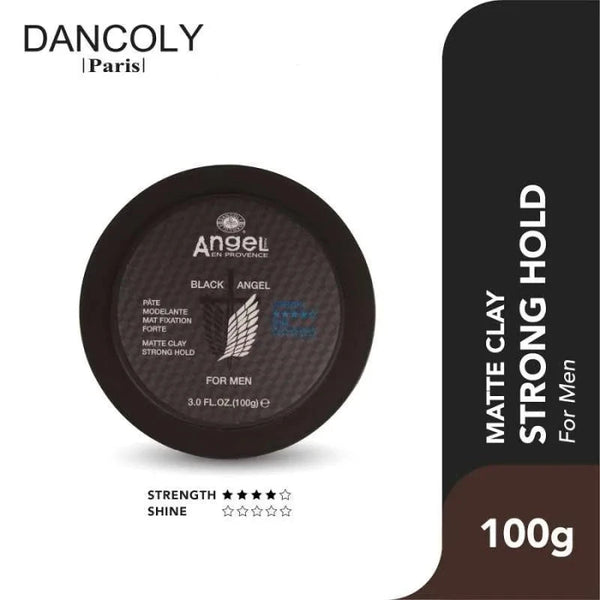 Angel En Provence Black Angel For Men Strong Hold Matte Clay 100g - Afro Hair Boutique