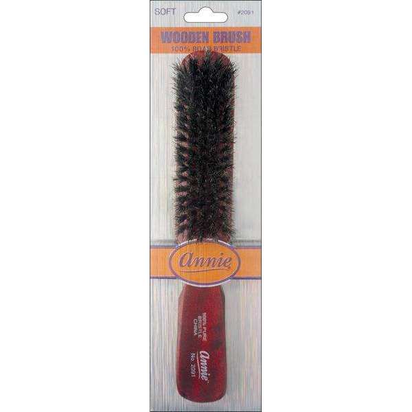 Annie Boar Bristle 100% Soft Wooden Brush 5 Row 2091 - Afro Hair Boutique
