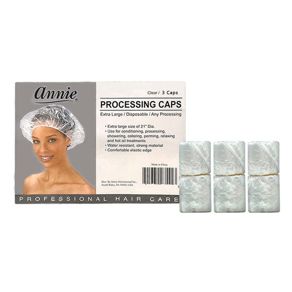 Annie Clear Processing Caps Xl 3pc Caps - Afro Hair Boutique