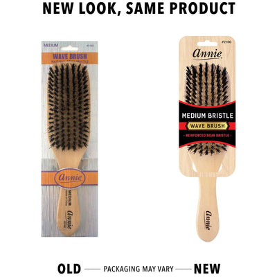 Annie Natural Boar Bristle Medium Wave Brush 2160